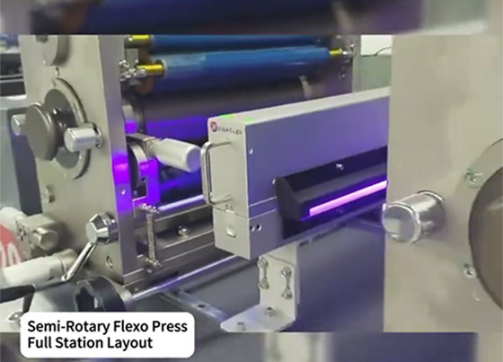 Advanced UV LED Curing Semi-Rotary Flexo Press